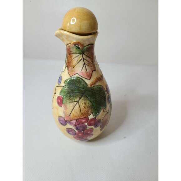 VTG Fitz And Floyd Classics Tuscan Villa Oil Cruet Ceramic Lidded Handcrafted - Picture 3 of 9